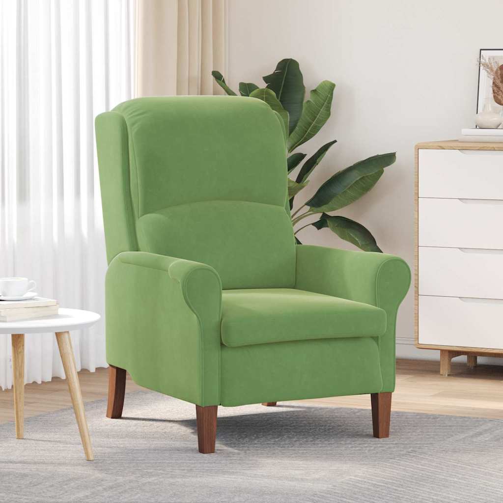 vidaXL sillón Verde claro Terciopelo