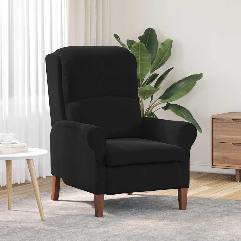 vidaXL sillón Negro Terciopelo