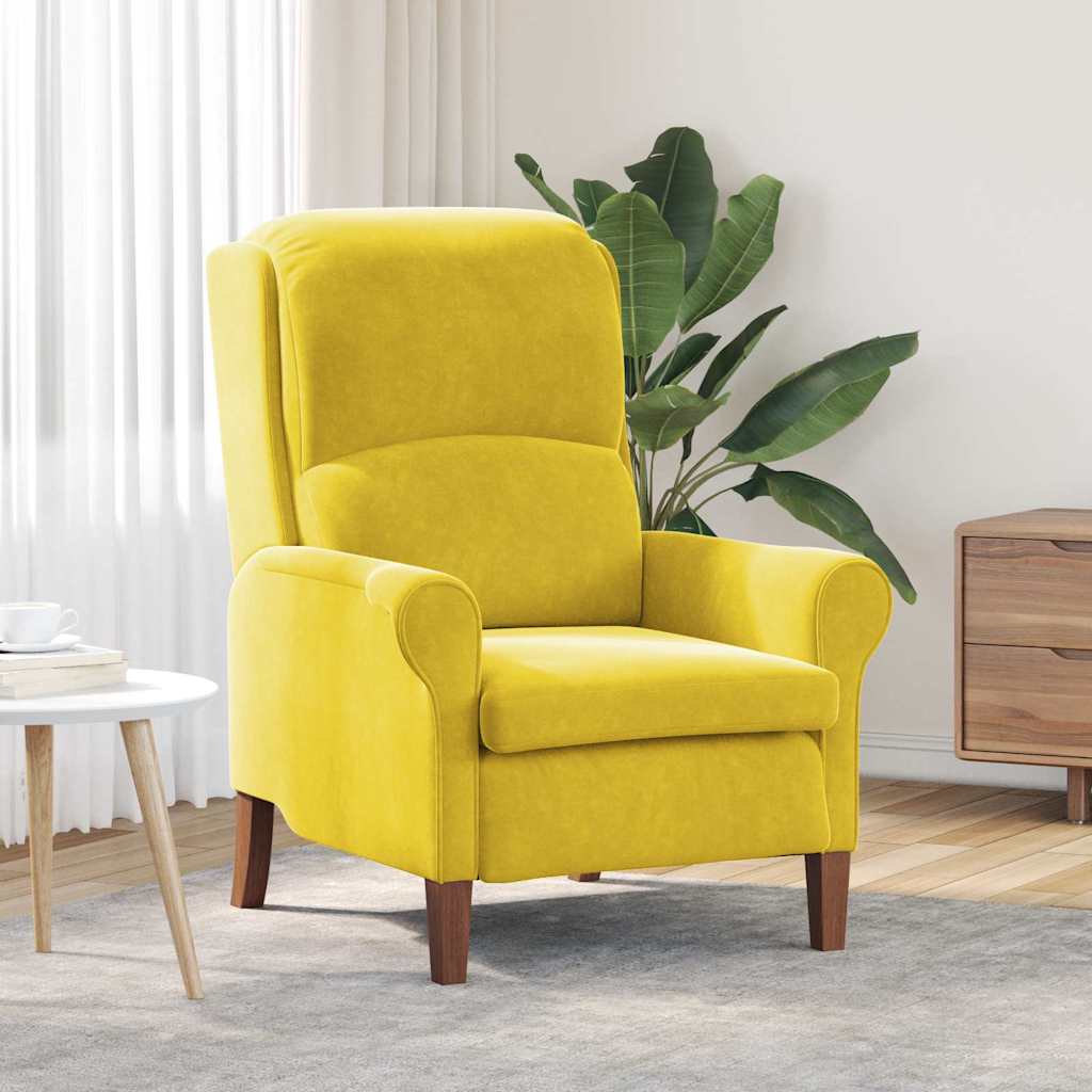 vidaXL sillón Amarillo Terciopelo