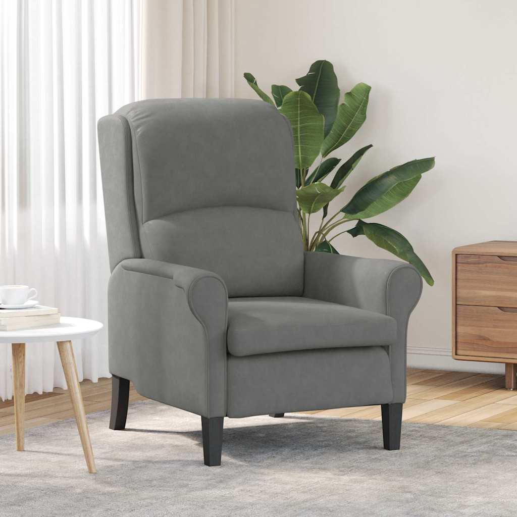 vidaXL sillón Gris oscuro 76 x 94 x 102 cm Microfibra