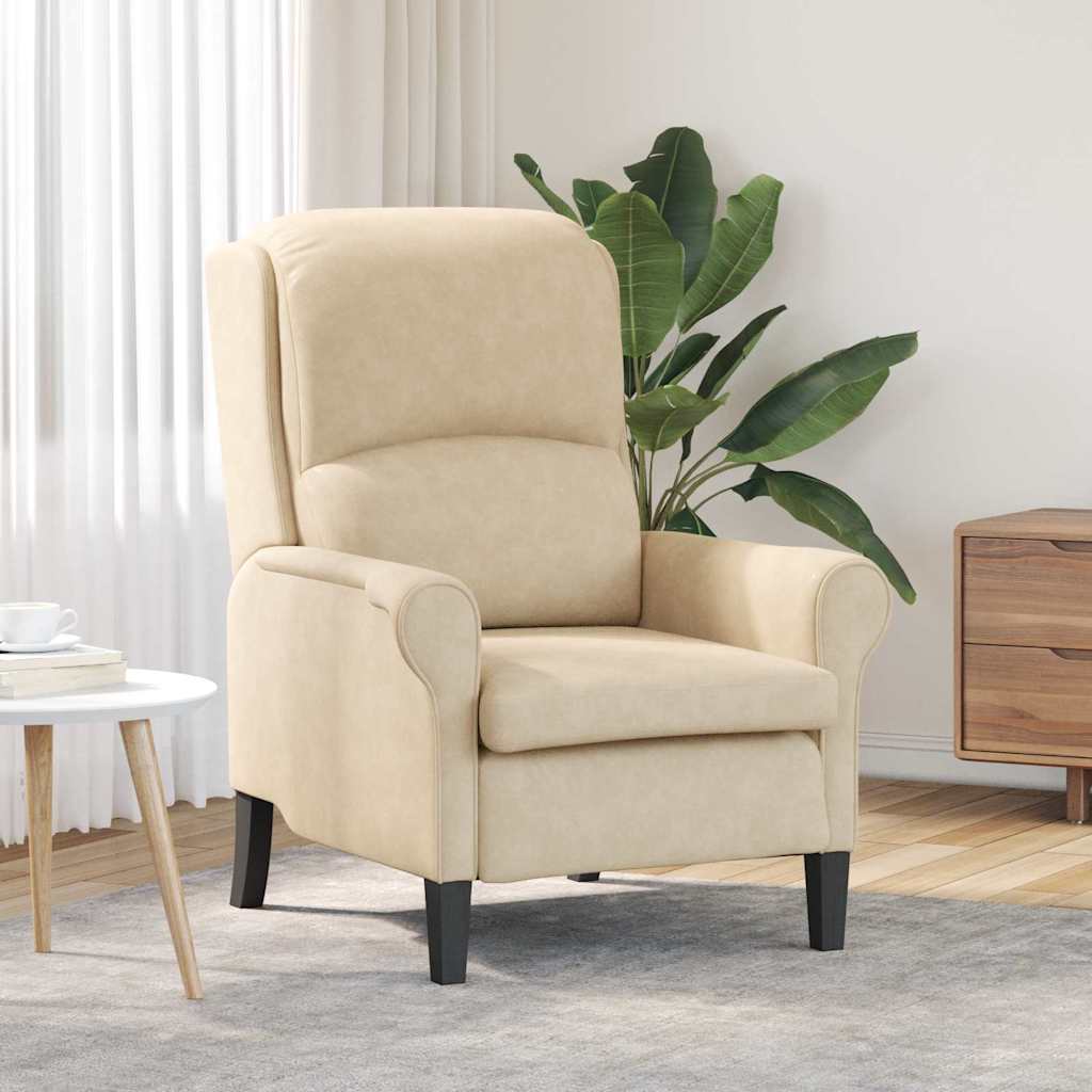 vidaXL sillón Crema 76 x 94 x 102 cm Microfibra