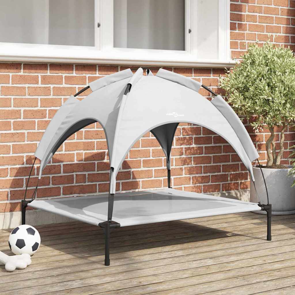 vidaXL Cama para perro 90 x 81 x 80,5 cm Acero Gris Plateado
