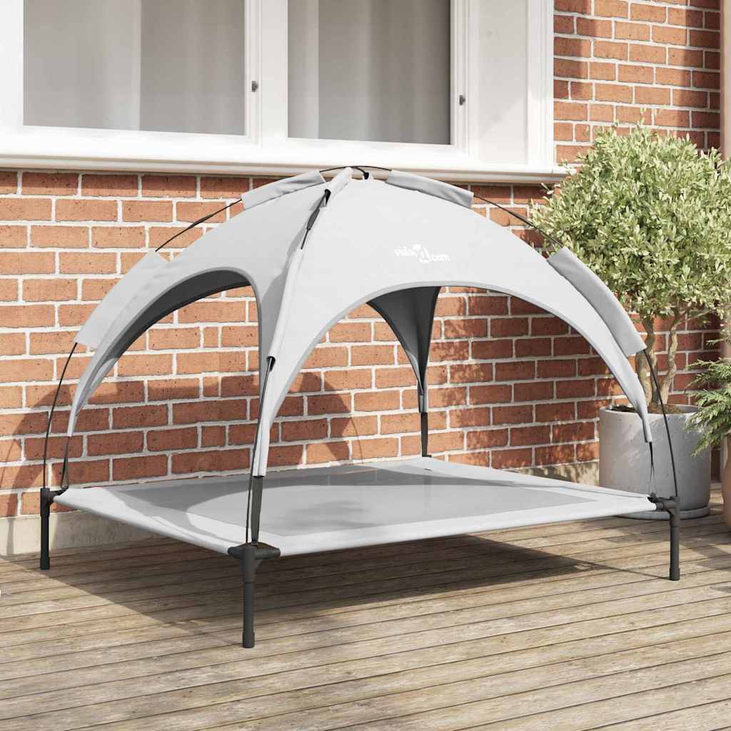 vidaXL Cama para perro 104 x 86 x 84,5 cm Acero Gris Plateado