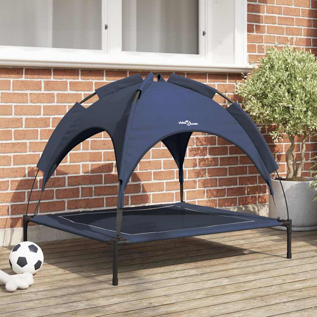 vidaXL Cama para perro 90 x 81 x 80,5 cm Acero Azul marino