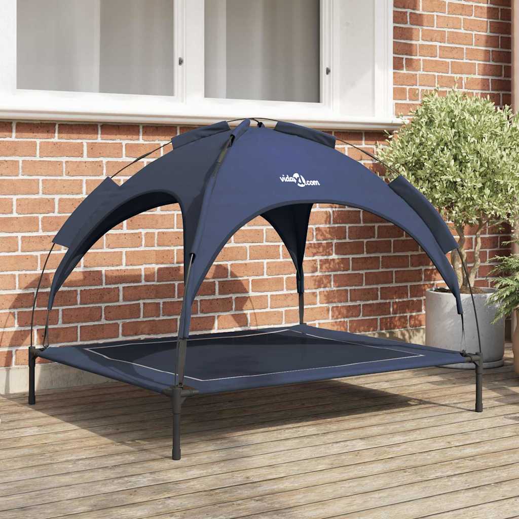 vidaXL Cama para perro 104 x 86 x 84,5 cm Acero Azul marino