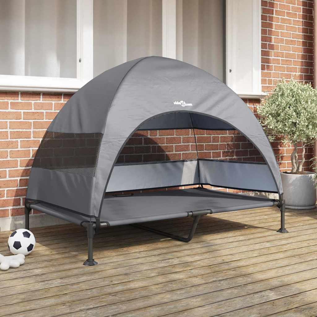 vidaXL Cama Elevada para Perros 127 x 81 x 108 cm Tela y acero