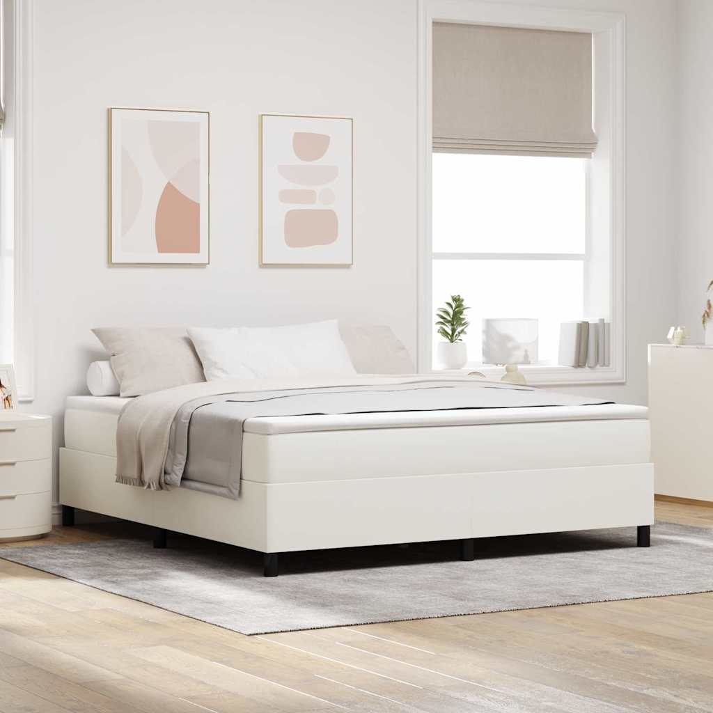 vidaXL Cama de plataforma Crema 180 x 200 cm Tela de Pana
