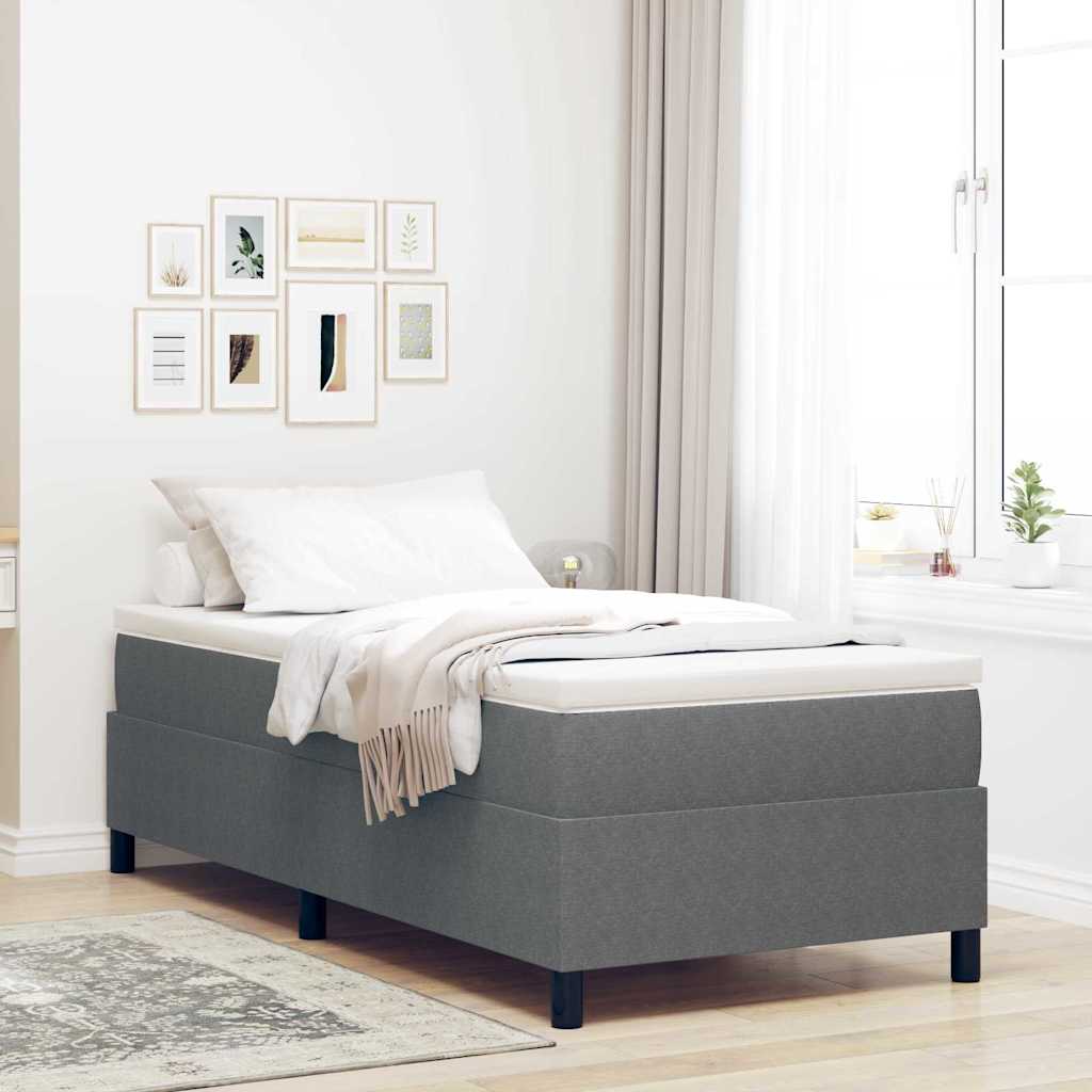 vidaXL Cama tipo Box Spring Gris claro y . 80 x 200 cm Tela de Pana