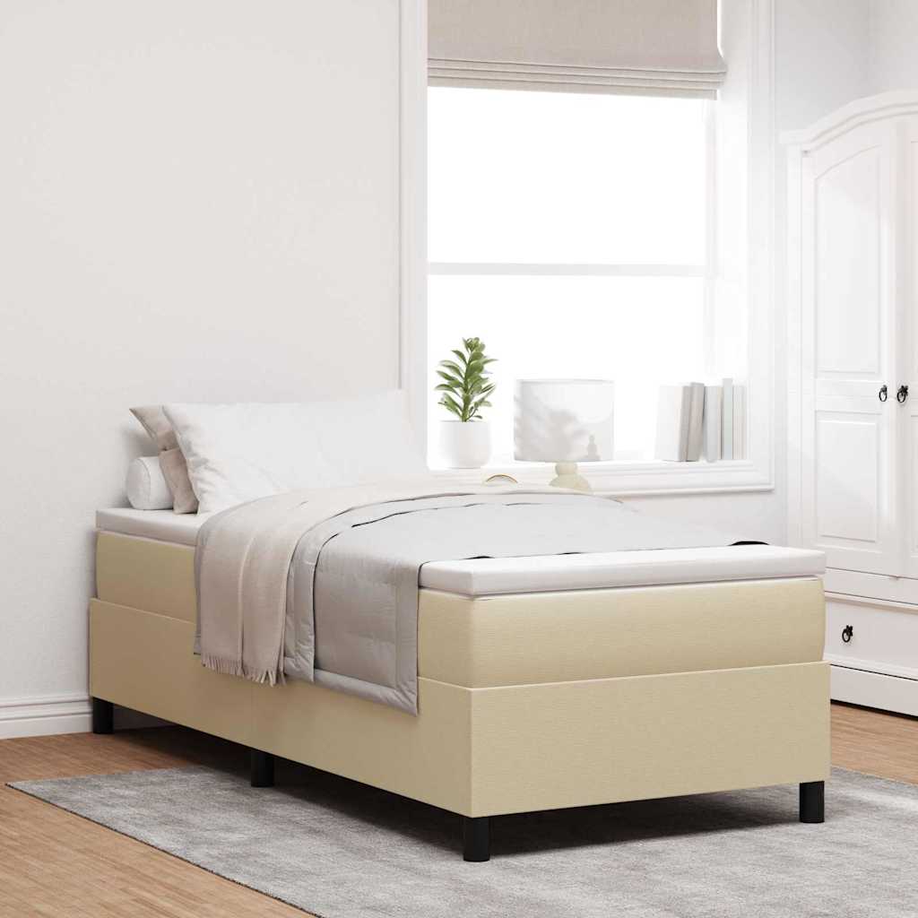 vidaXL Cama tipo Box Spring Gris claro y . 100 x 200 cm Tela de Pana