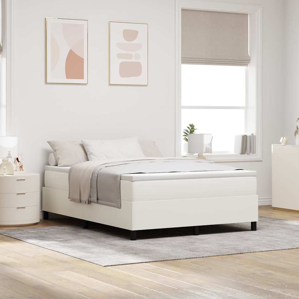 vidaXL Cama tipo Box Spring Crema y 140 x 200 cm Tela de Pana