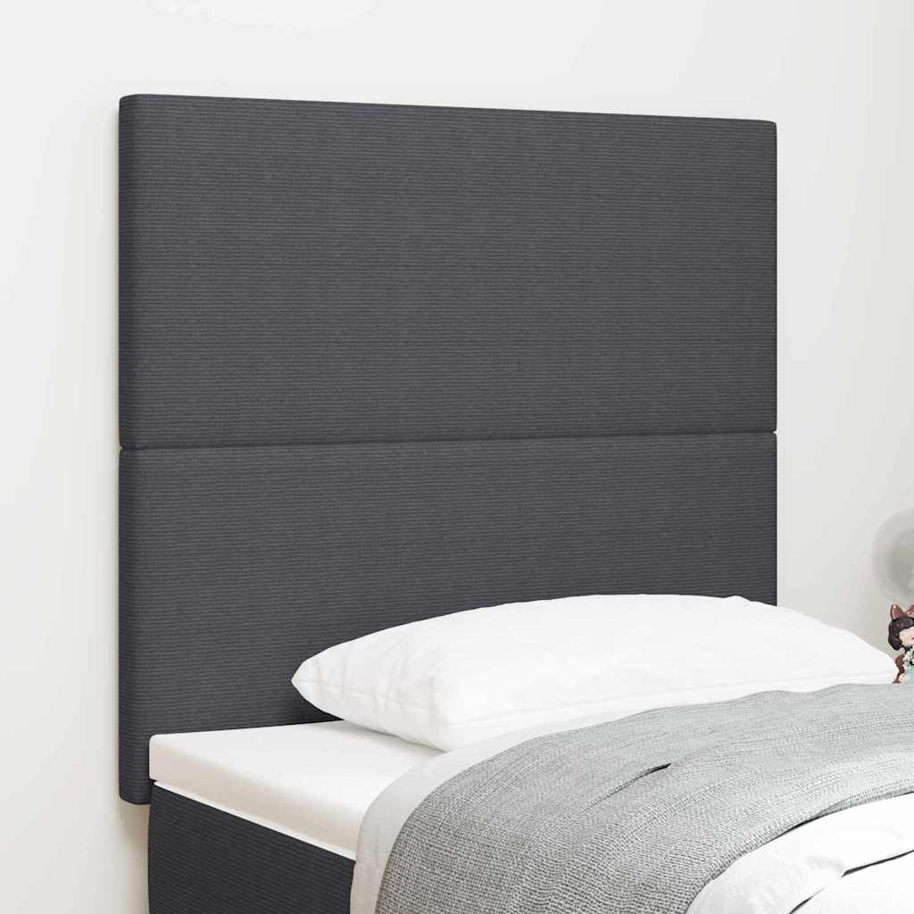 vidaXL Cabecero Gris oscuro 90 cm Tela de Pana