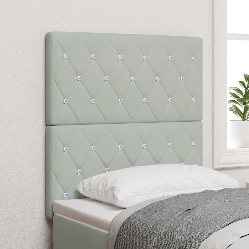vidaXL Cabecero Gris Claro 80 cm Terciopelo