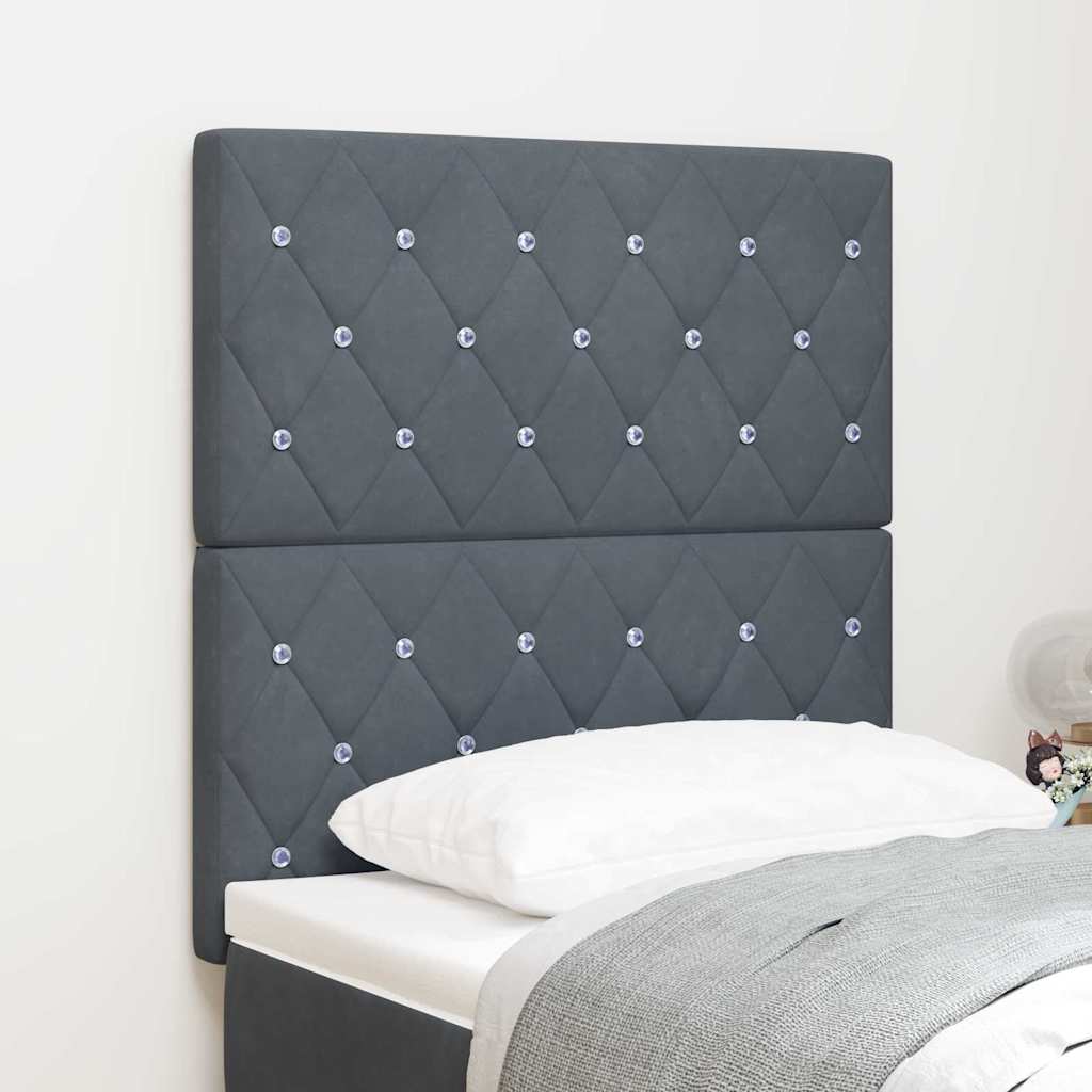 vidaXL Cabecero Gris oscuro 80 cm Terciopelo