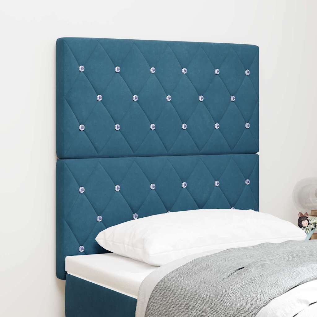 vidaXL Cabecero Azul Oscuro 80 cm Terciopelo