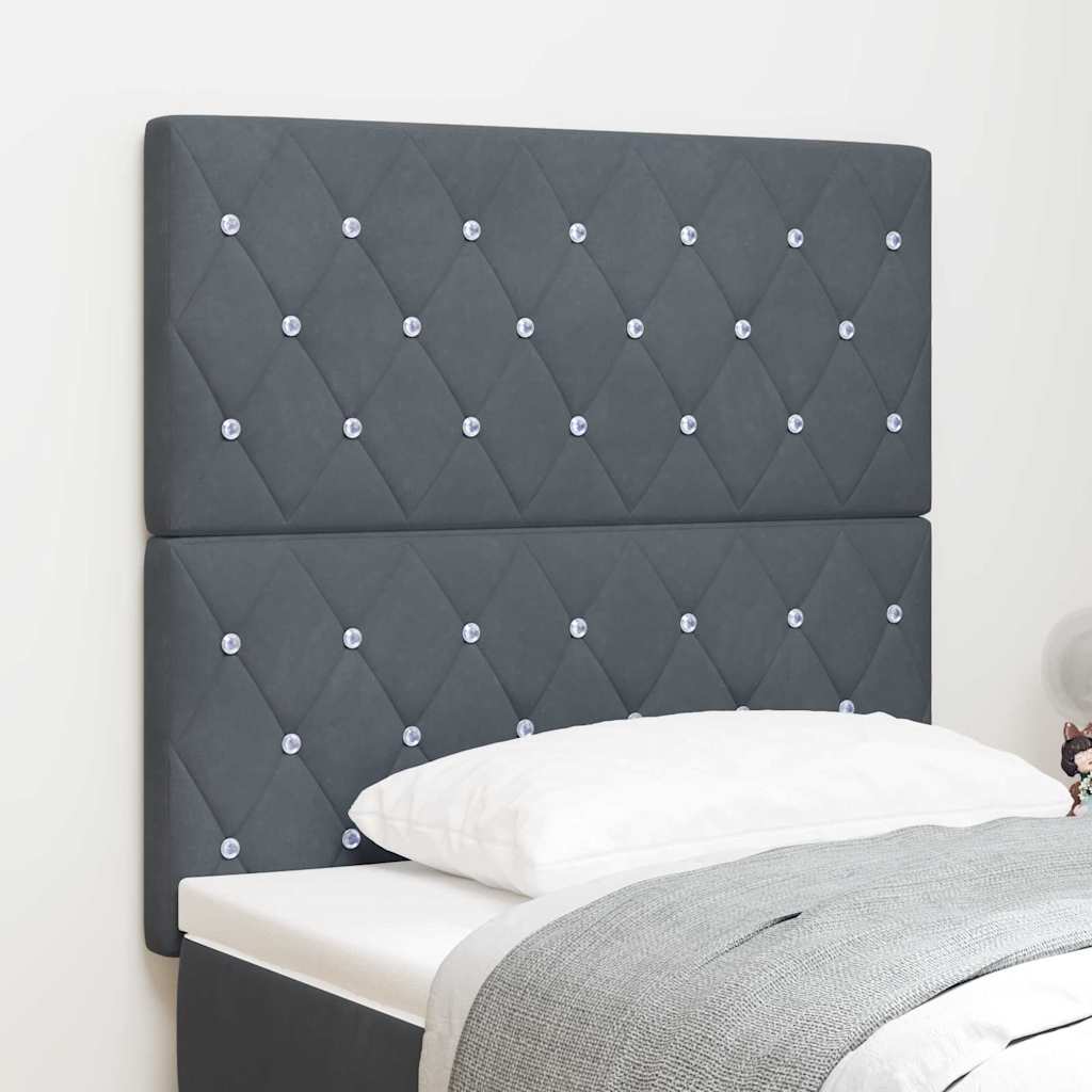 vidaXL Cabecero Gris oscuro 100 cm Terciopelo