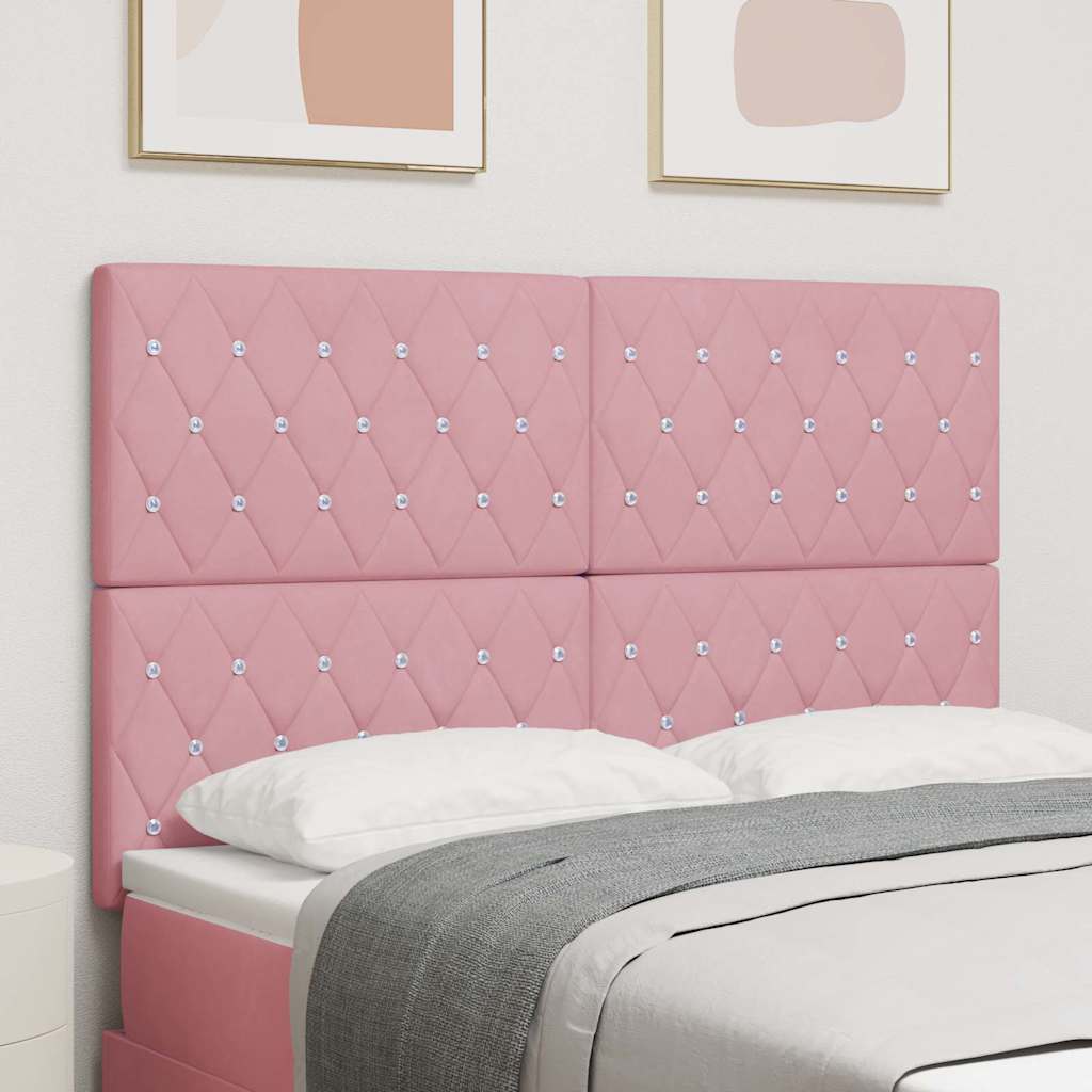vidaXL Cabecero Rosa 160 cm Terciopelo