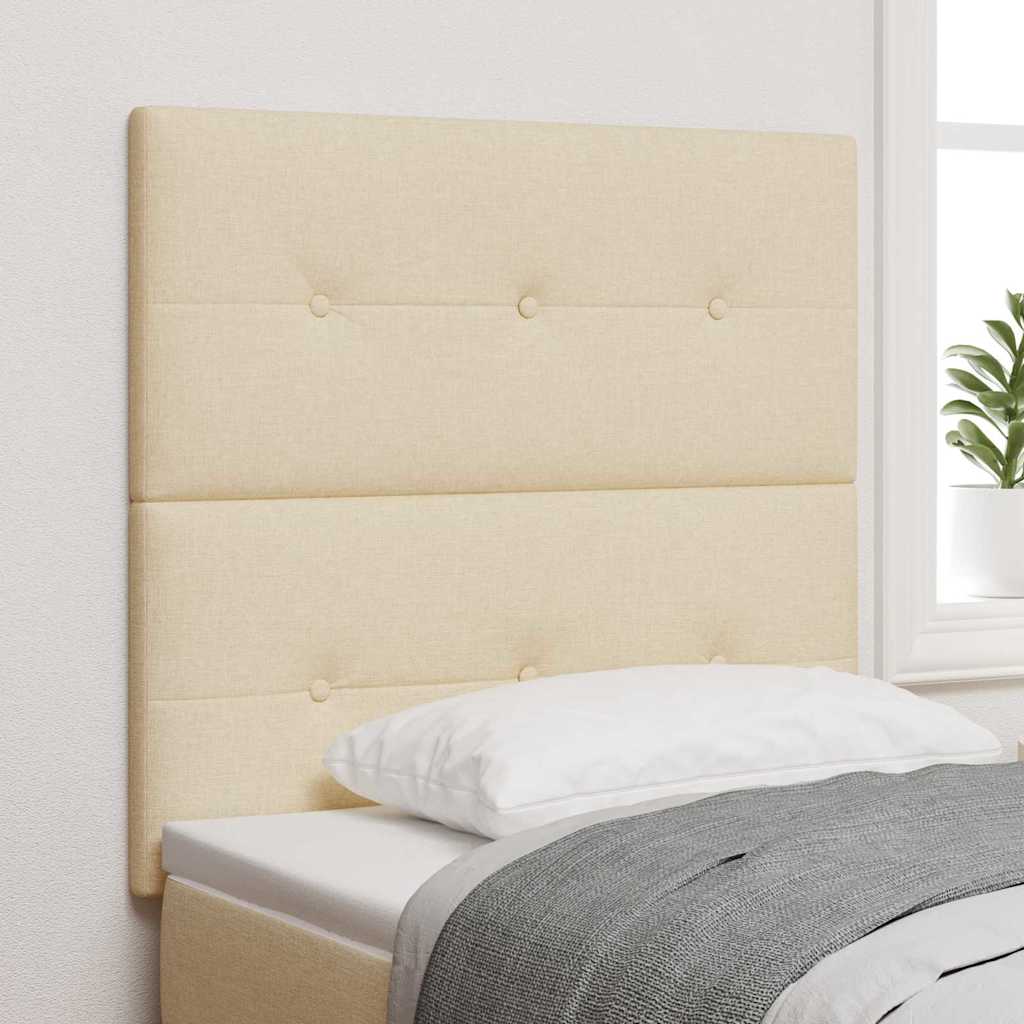vidaXL Cabecero Ajustable en Altura con cabecera Crema 80 cm tela