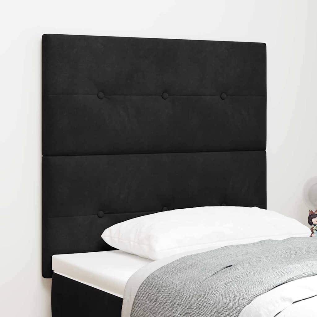 vidaXL Cabecero Negro 90 cm Terciopelo