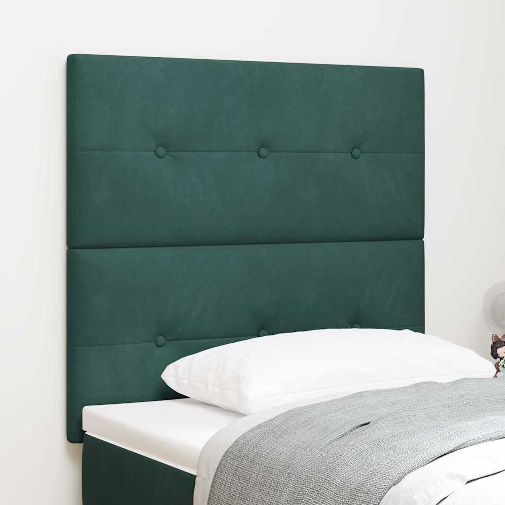 vidaXL Cabecero Verde oscuro 90 cm Terciopelo