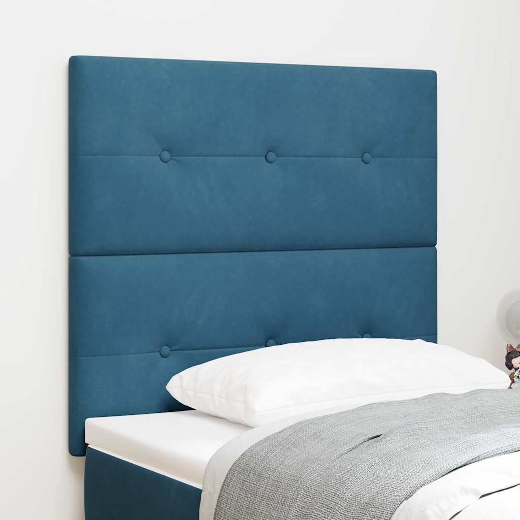vidaXL Cabecero Azul Oscuro 90 cm Terciopelo