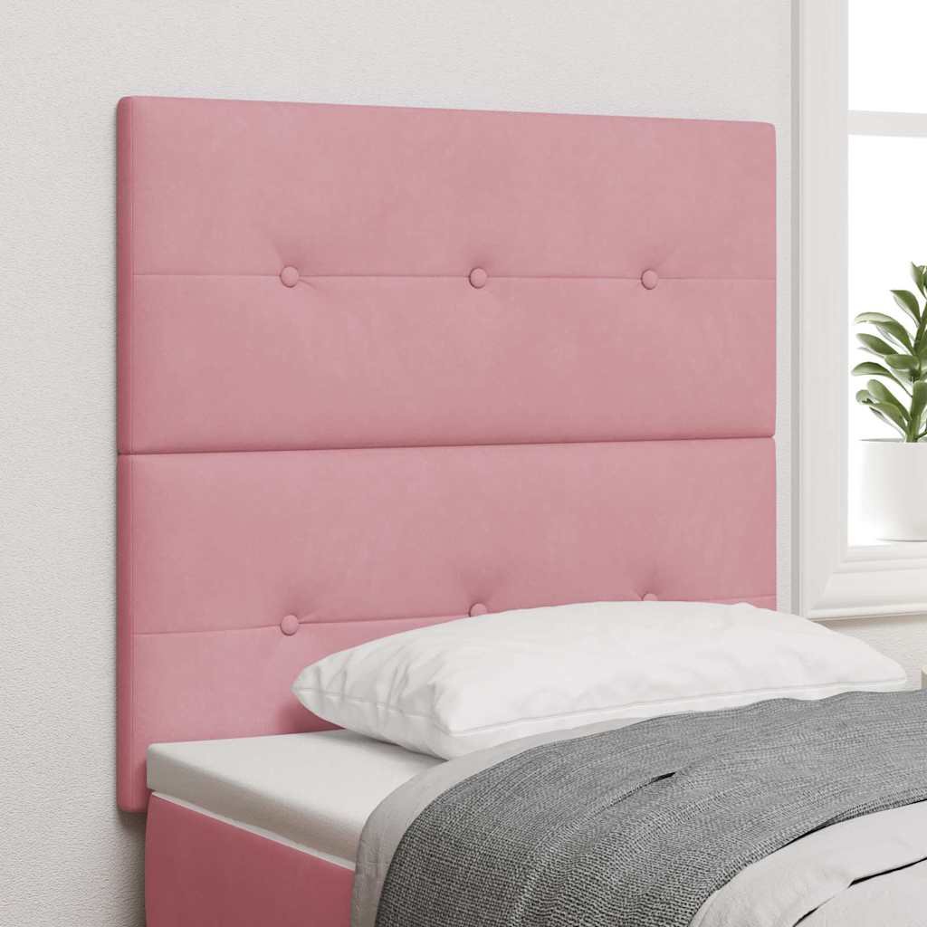 vidaXL Cabecero Rosa 90 cm Terciopelo