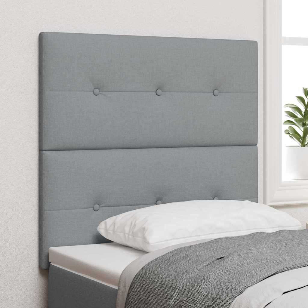 vidaXL Cabecero Ajustable en Altura Gris Claro 100 cm tela