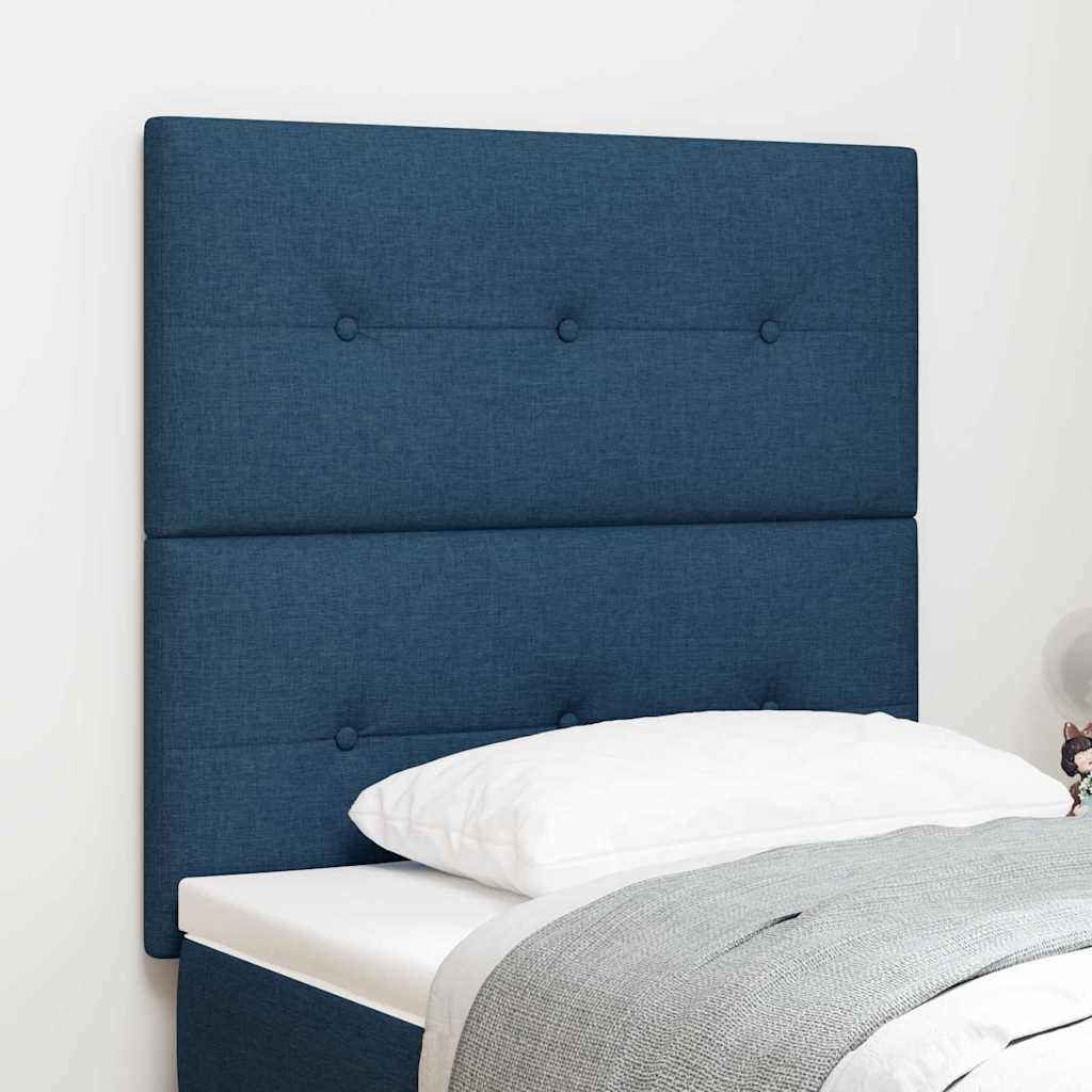 vidaXL Cabecero Ajustable en Altura con cabecera Azul 100 cm tela