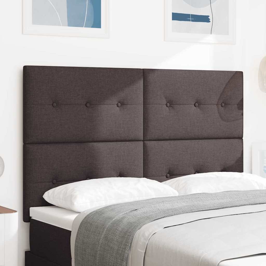 vidaXL Cabecero Ajustable en Altura Marrón Oscuro 144 cm tela