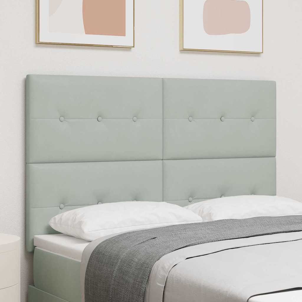 vidaXL Cabecero Gris Claro 144 cm Terciopelo