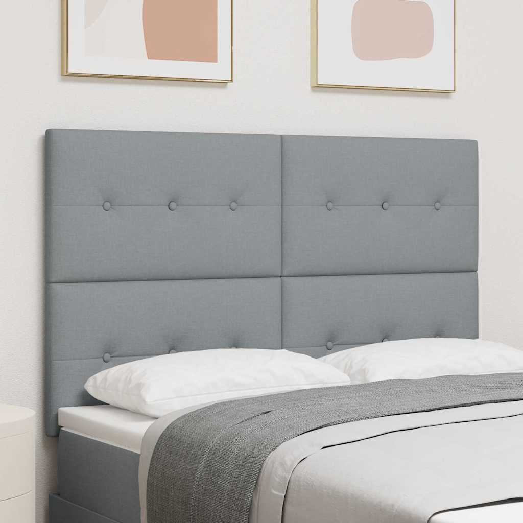 vidaXL Cabecero Ajustable en Altura Gris Claro 160 cm tela