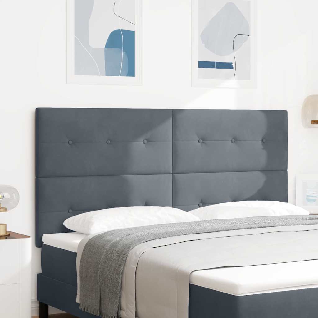 vidaXL Cabecero Gris oscuro 180 cm Terciopelo
