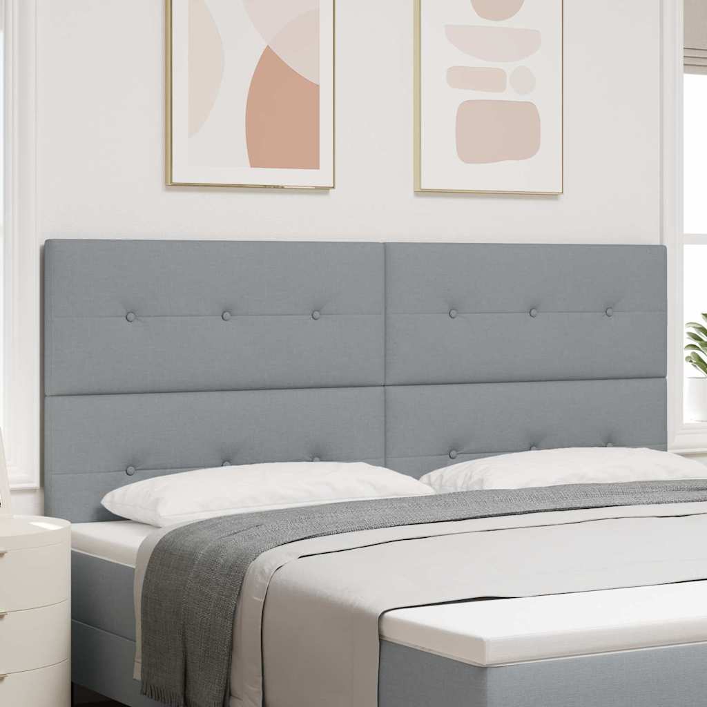 vidaXL Cabecero Ajustable en Altura Gris Claro 200 cm tela