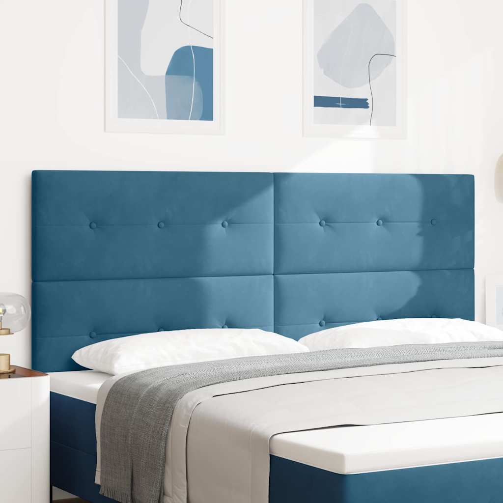 vidaXL Cabecero Azul Oscuro 200 cm Terciopelo