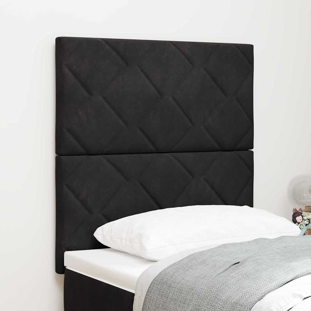 vidaXL Cabecero Negro 80 cm Terciopelo