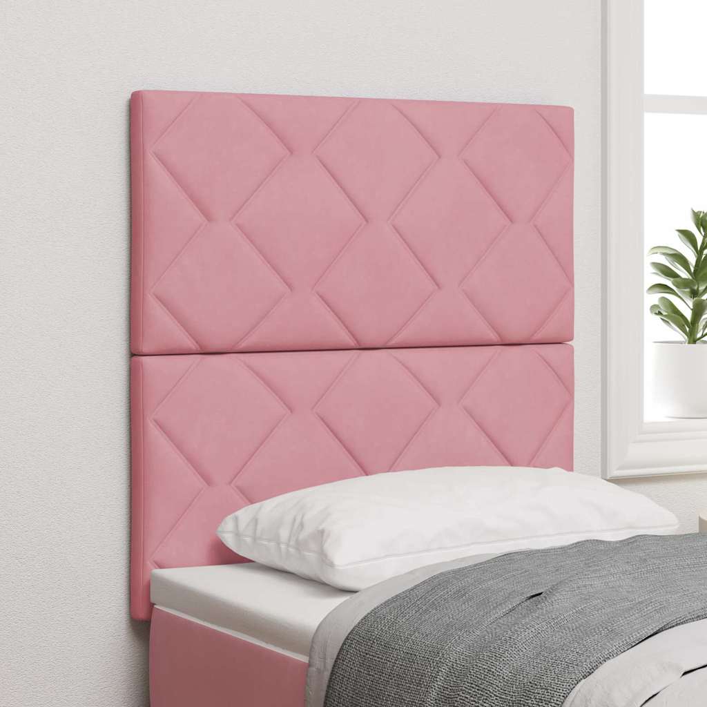 vidaXL Cabecero Rosa 80 cm Terciopelo