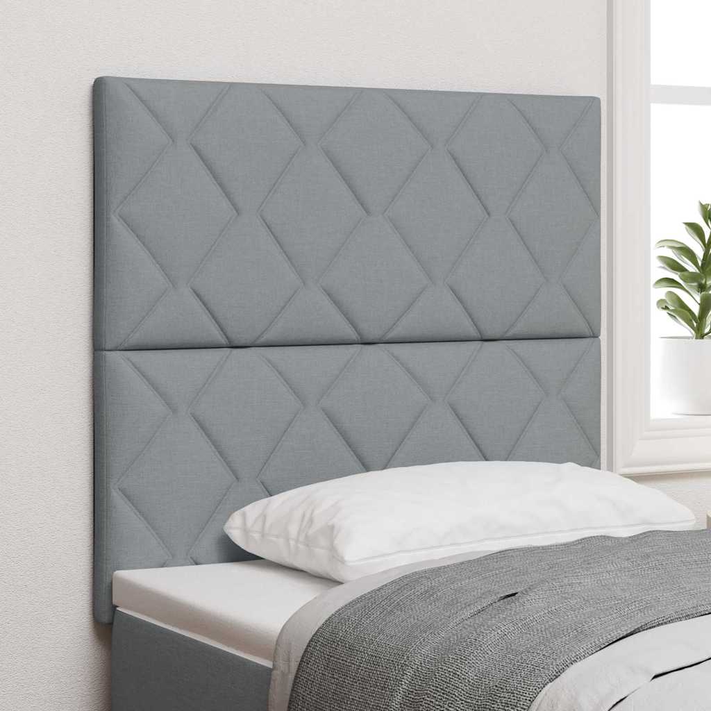vidaXL Cabecero Gris Claro 90 cm tela