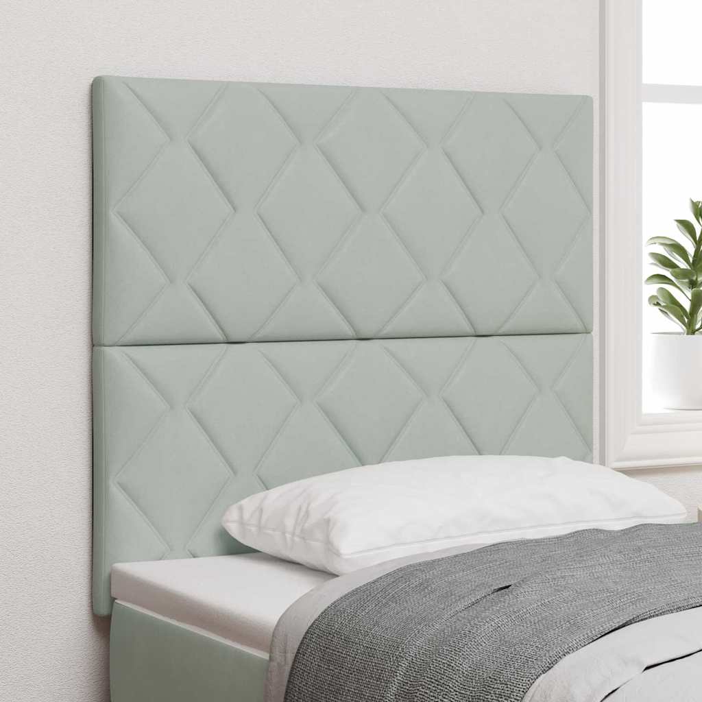 vidaXL Cabecero Gris Claro 100 cm Terciopelo