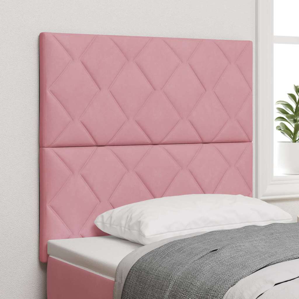 vidaXL Cabecero Rosa 100 cm Terciopelo