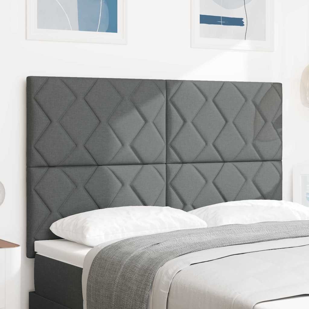 vidaXL Cabecero Gris oscuro 144 cm tela