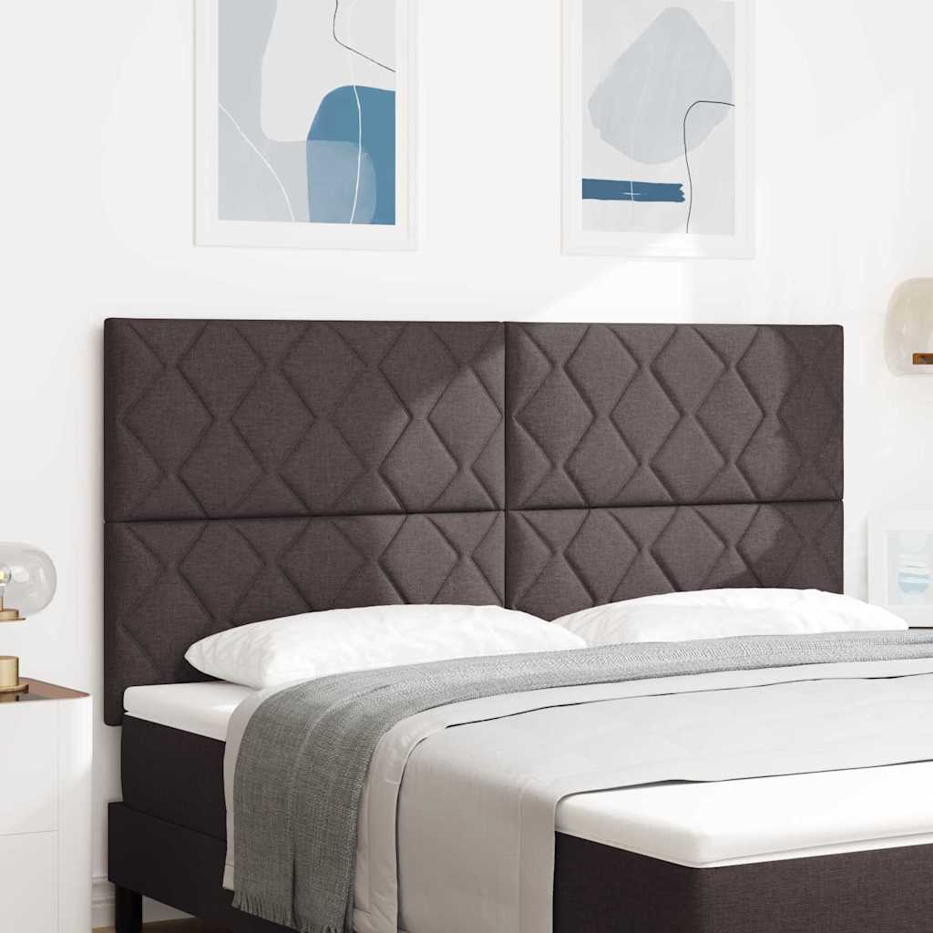 vidaXL Cabecero Marrón Oscuro 180 cm tela