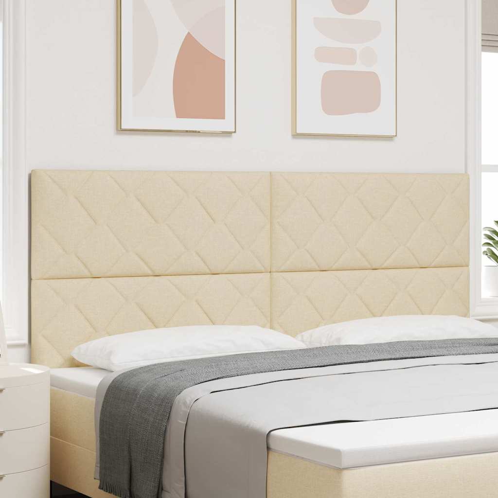 vidaXL Cabecero Crema tela