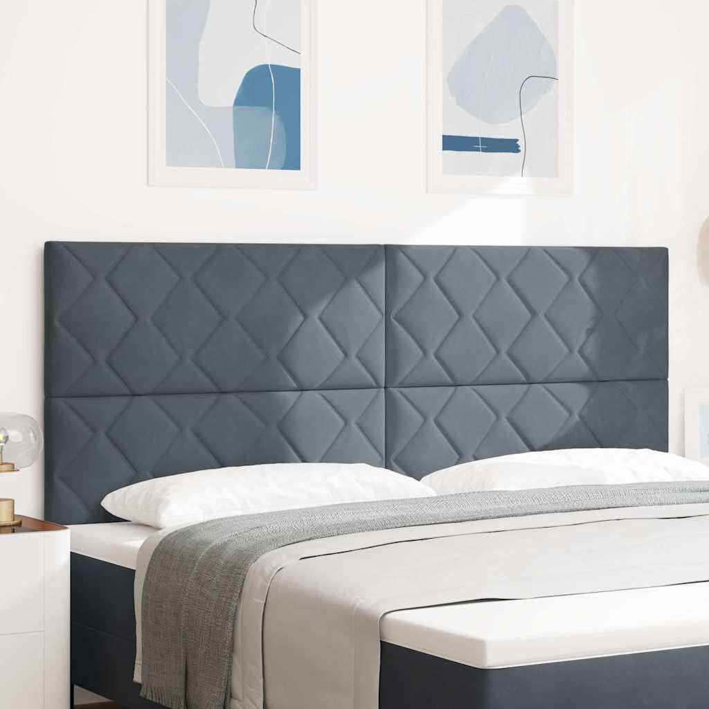 vidaXL Cabecero Gris oscuro 200 cm Terciopelo