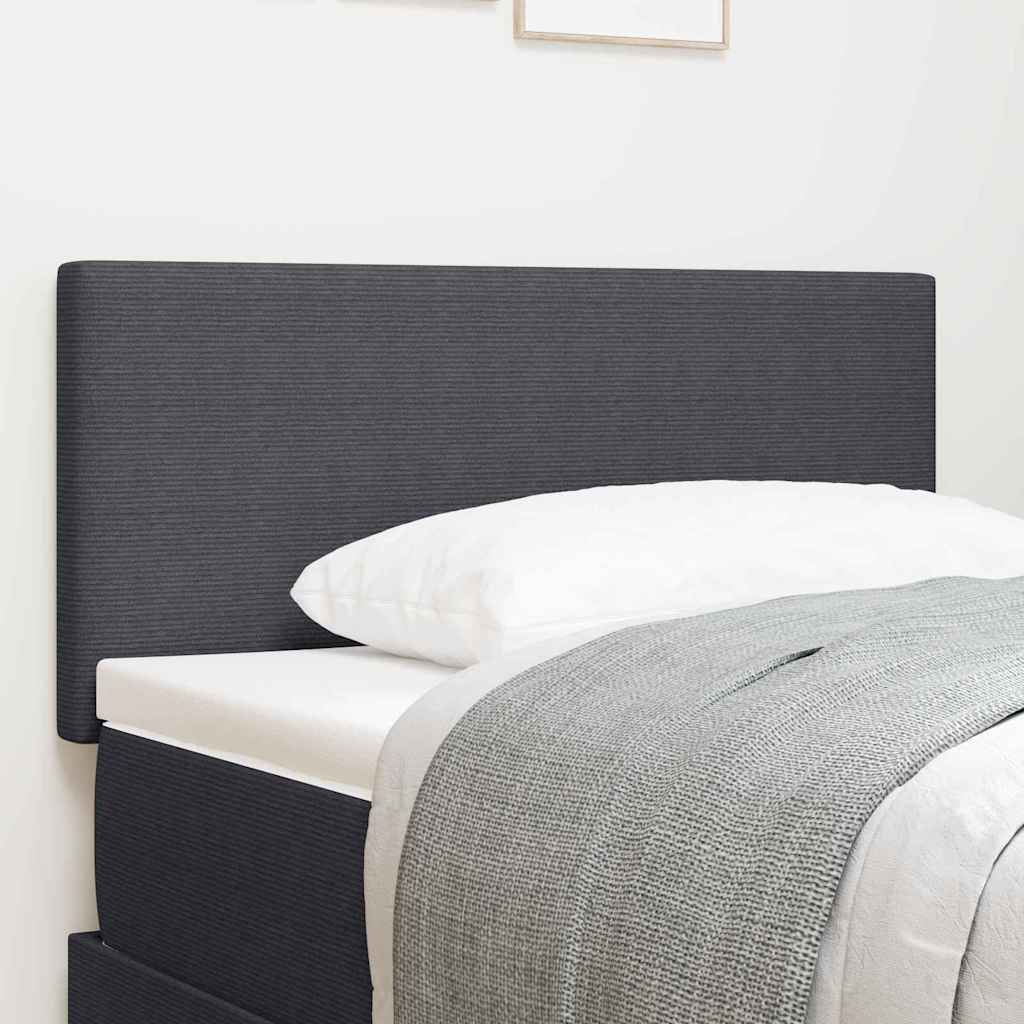 vidaXL Cabecero LED con tiras LED Gris oscuro 90 cm Tela de Pana