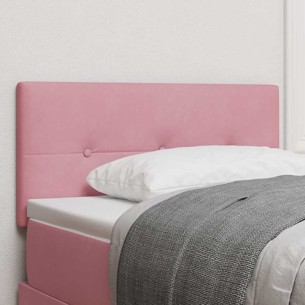 vidaXL Cabecero LED con tiras LED Manual Rosa 100 cm Terciopelo