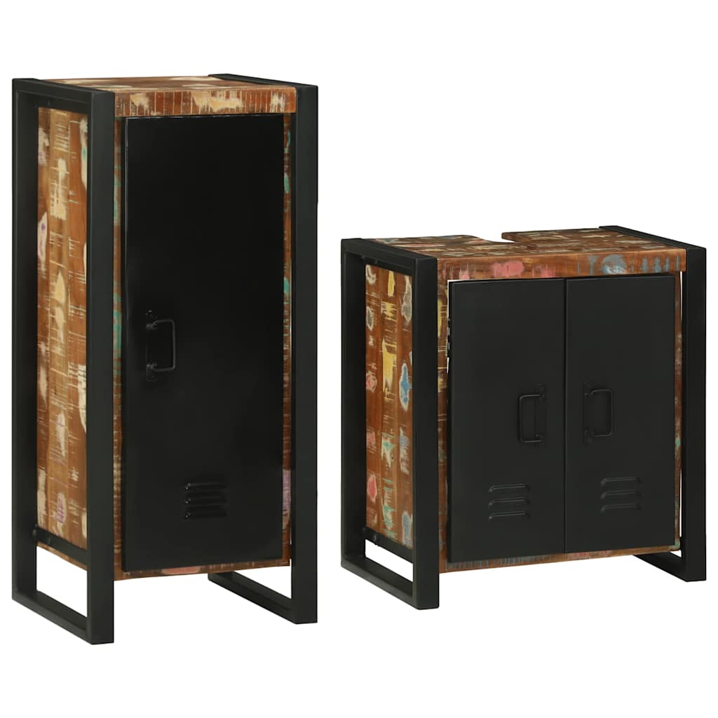 vidaXL Juego de muebles de baño 2 uds. Multicolor