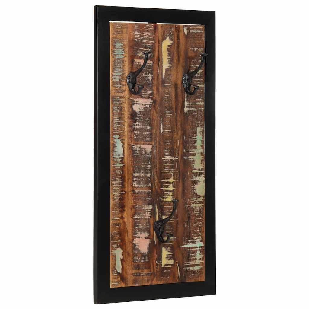 vidaXL Perchero multicolor madera maciza reciclada 40x2x80 cm