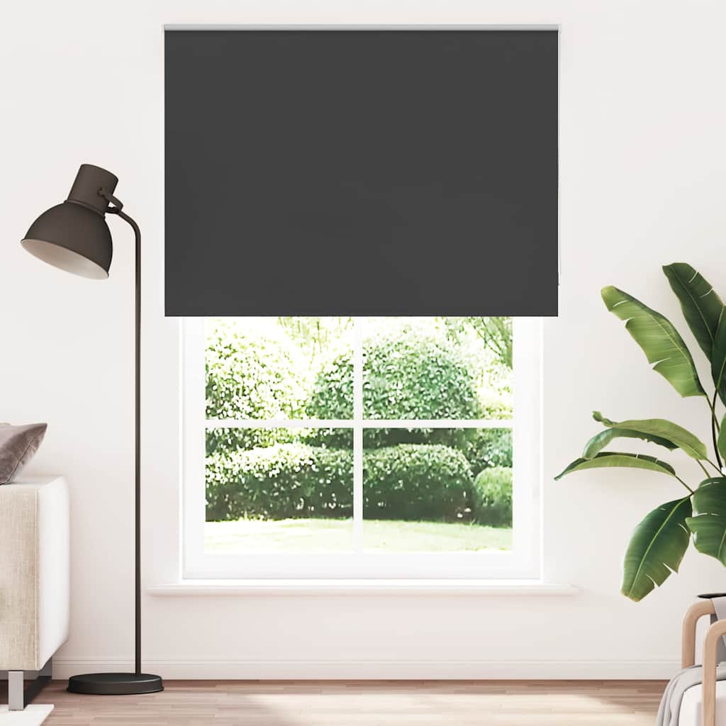vidaXL Estor Enrollable Opaco negro 155x230 cm Tela Ancho 151,6 cm