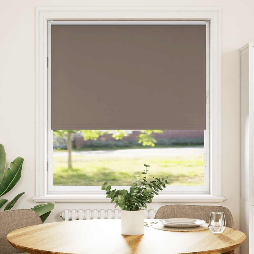 vidaXL Estor Enrollable Opaco Color Café 110x130 cm Tela Ancho 105,7cm