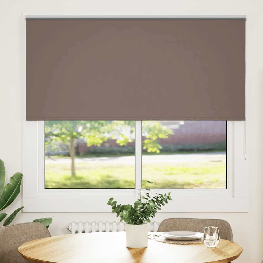 vidaXL Estor Enrollable Opaco Color Café 165x175 cm Tela Ancho 161,6cm