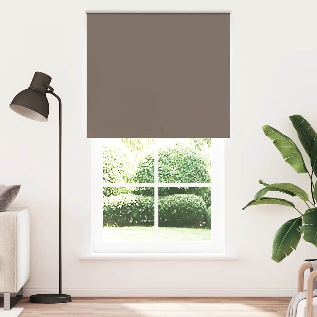 vidaXL Estor Enrollable Opaco Color Café 130x230cm Tela Ancho 126,6cm